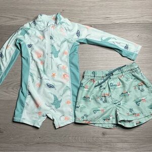 Tommy Bahama Babys Ocean Theme 18 Months, Carters Swim Trunks 18 Months‎